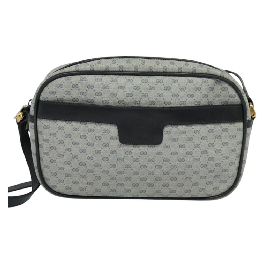 Gucci Micro GG Supreme Shoulder Bag Navy Gold 001 904 Blue